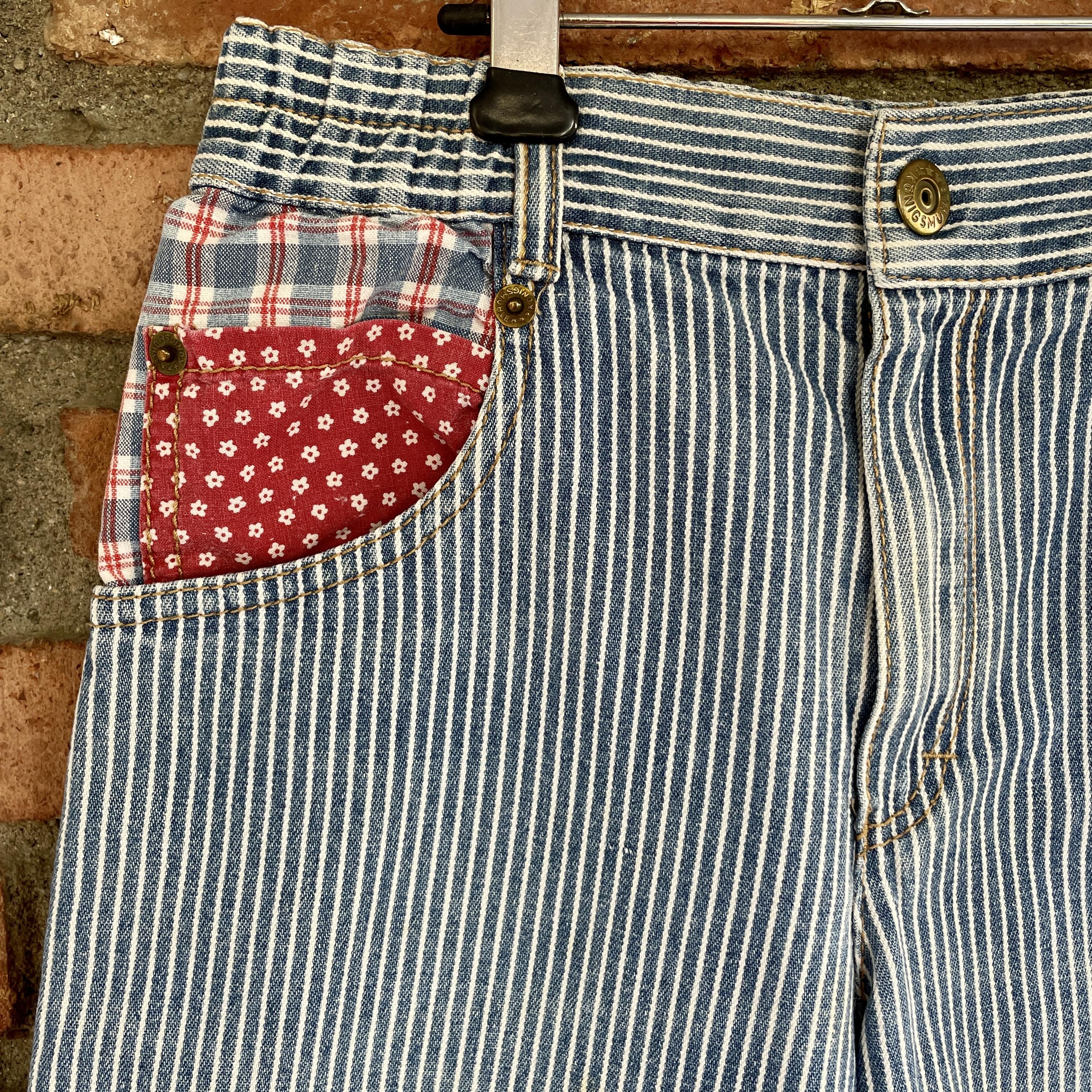 Short rayures denim 8-10 ans