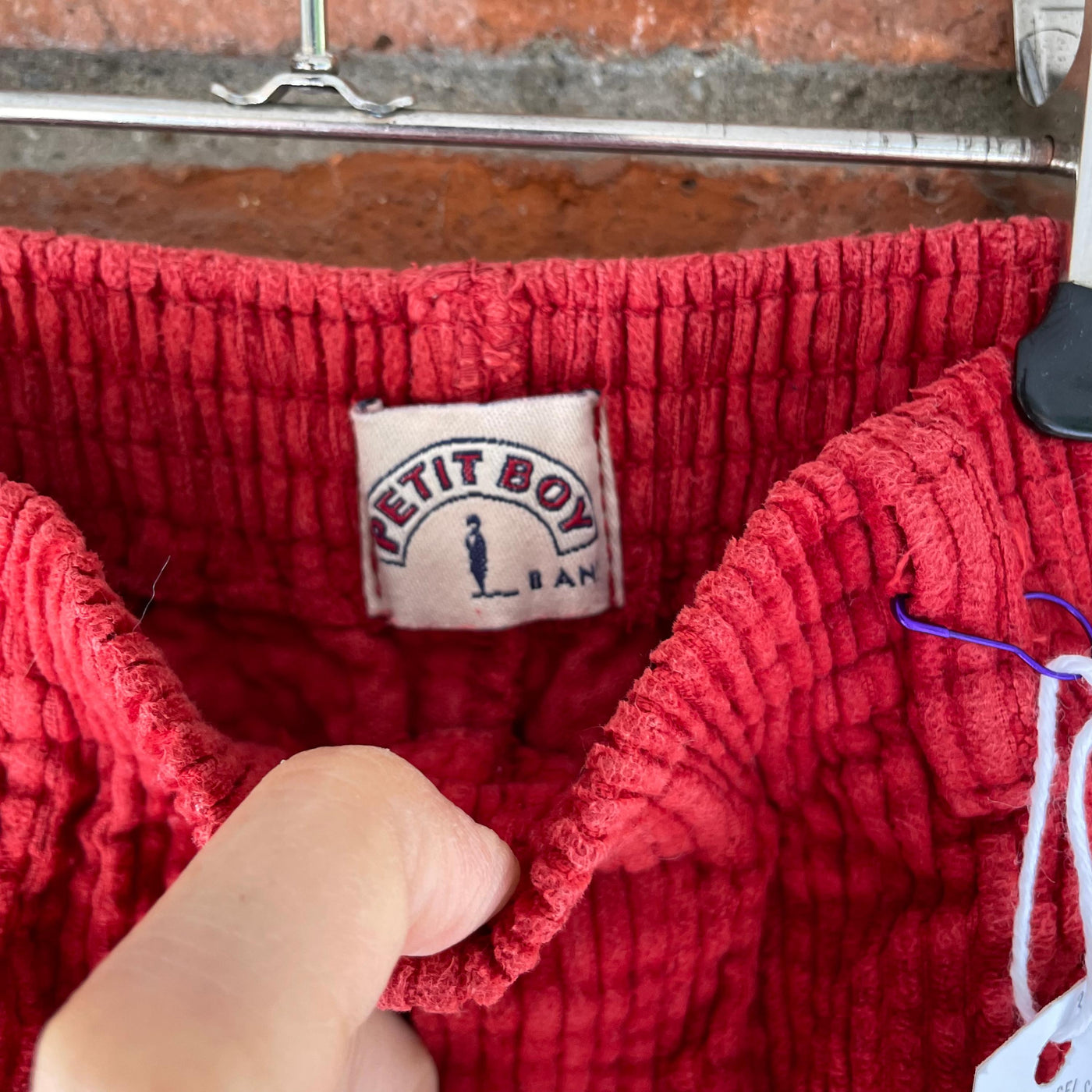 Pantalon velours côtelé rouge 8 ans