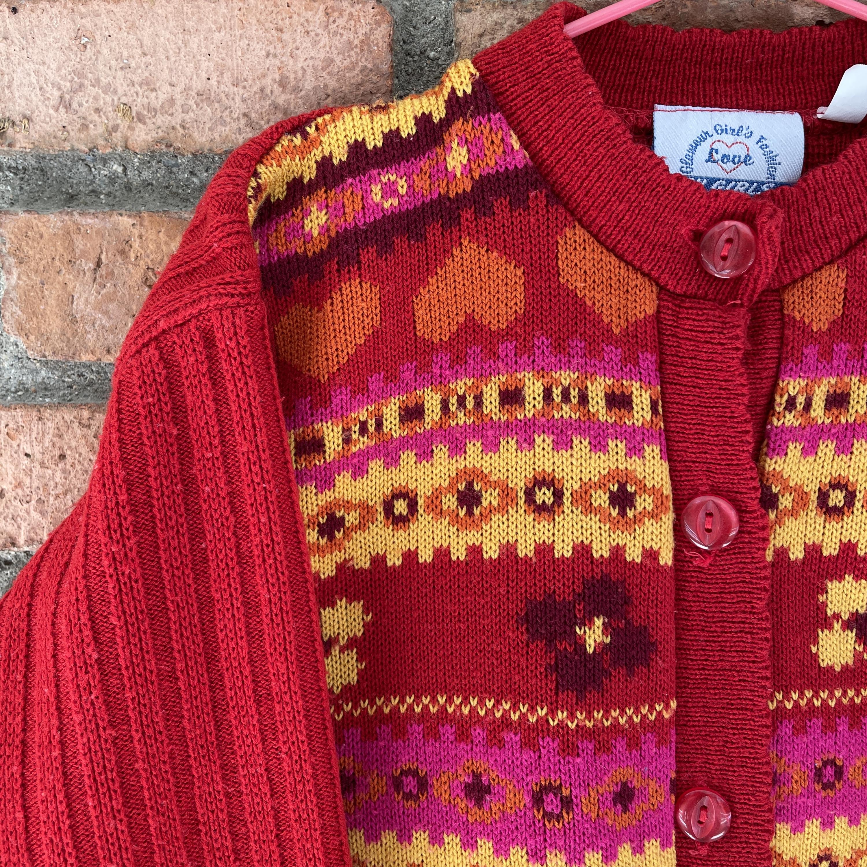 Gilet coeurs vintage 6 ans