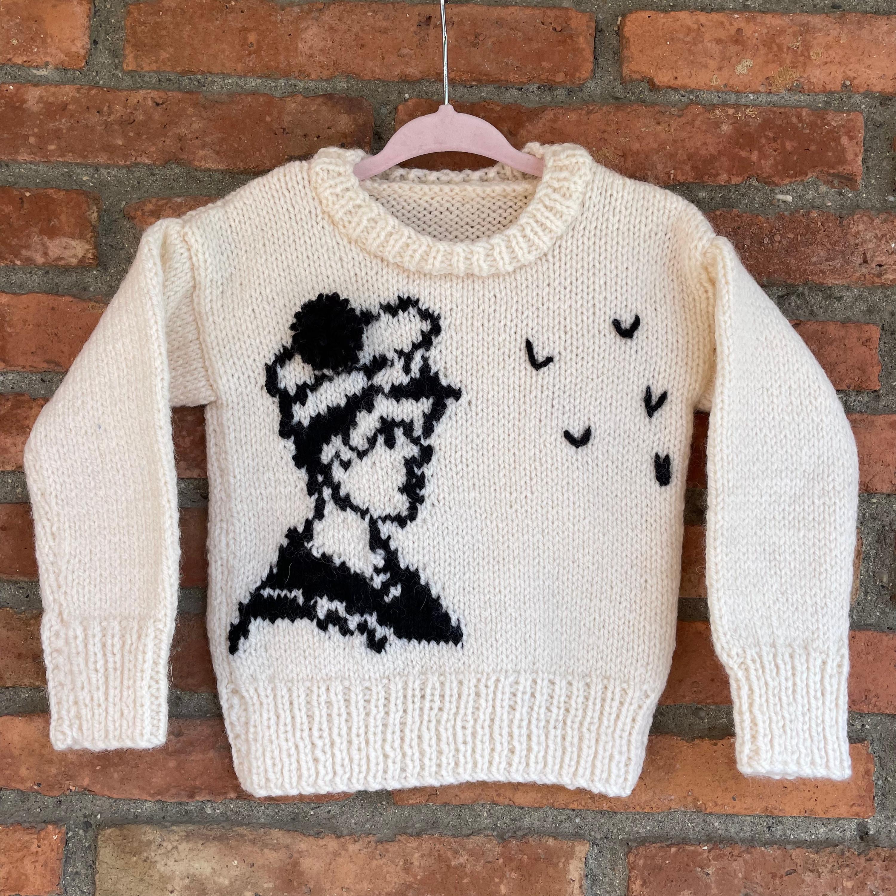 Pull fait main marin 2-3 ans