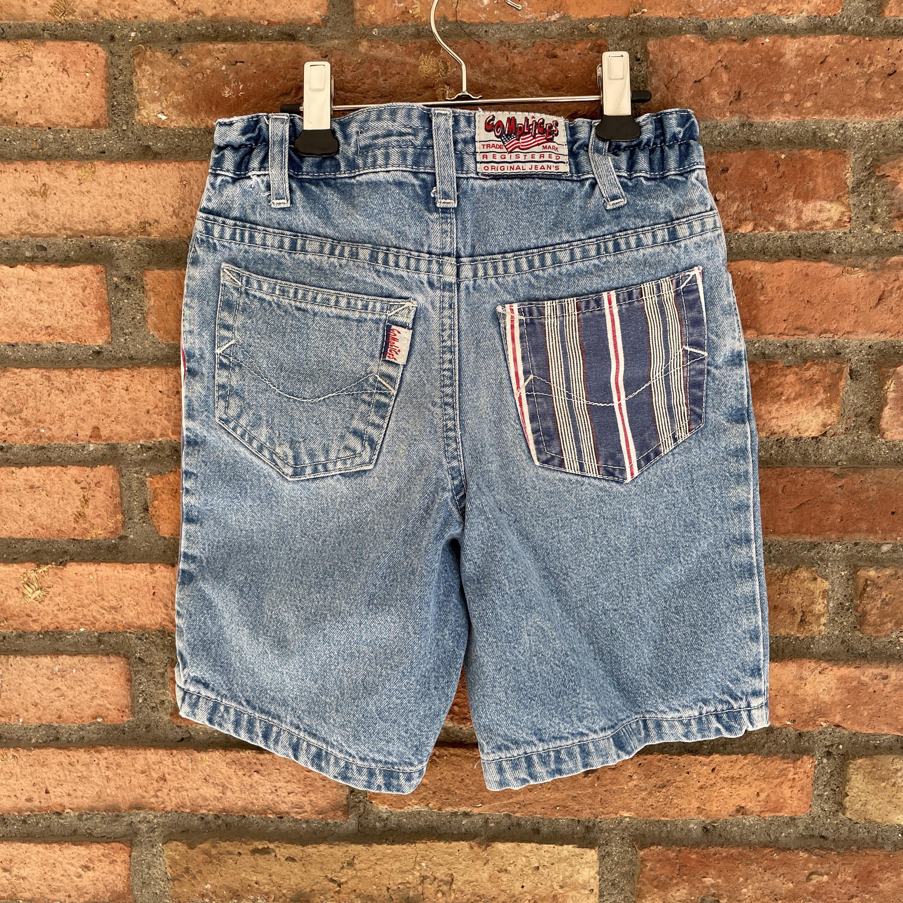 Short denim rayures 7 ans
