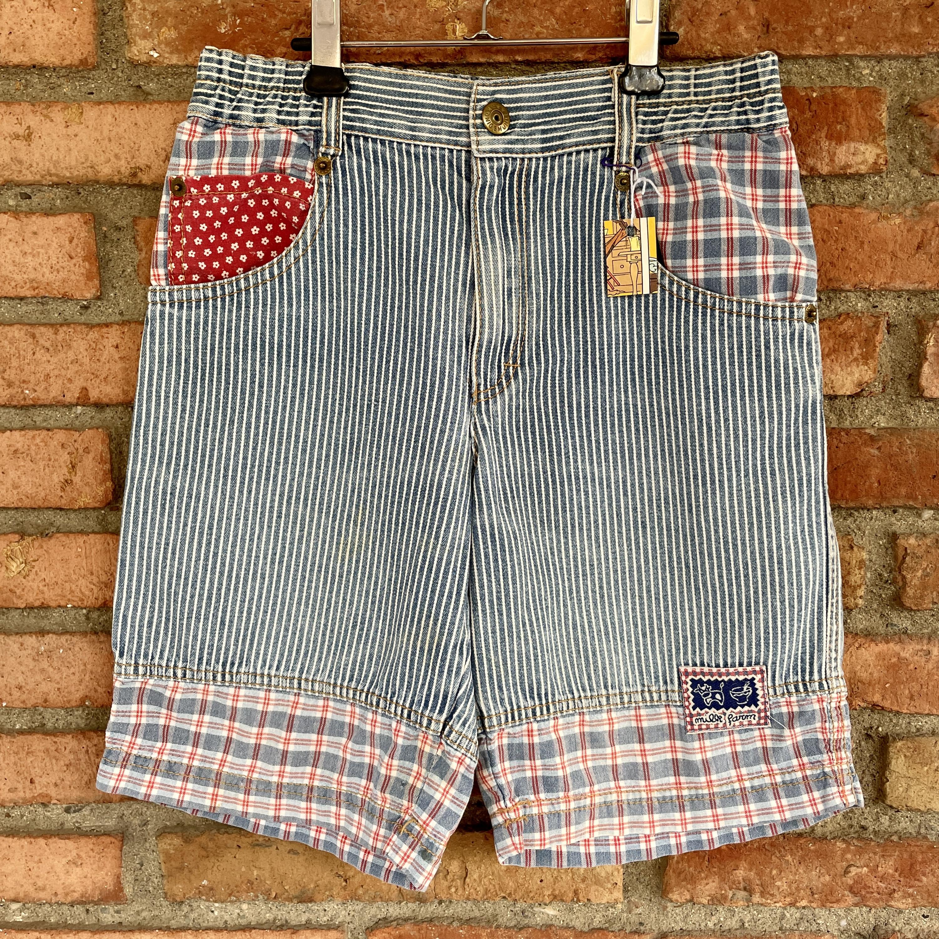 Short rayures denim 8-10 ans