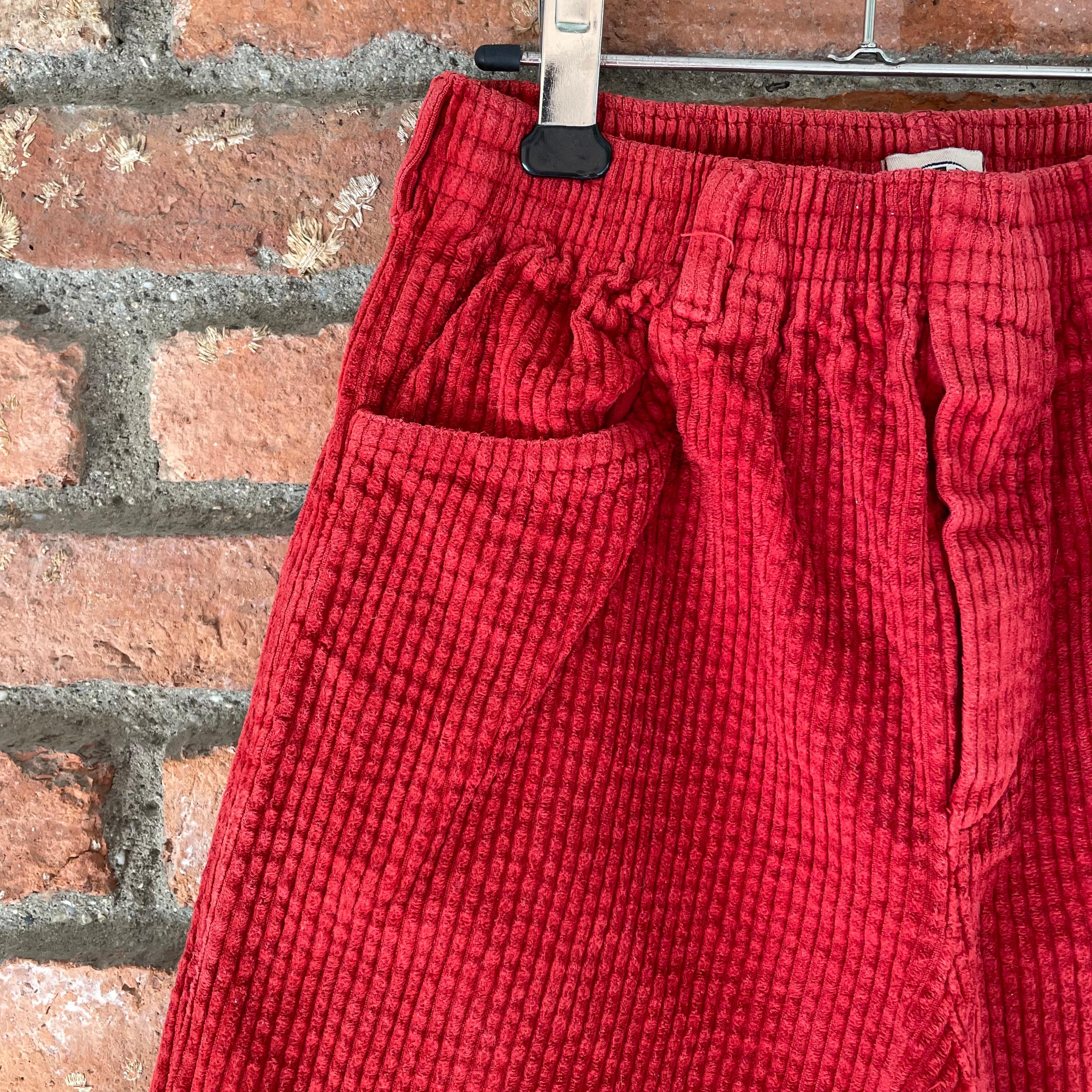 Pantalon velours côtelé rouge 8 ans