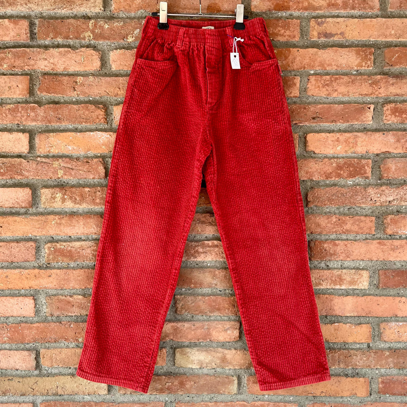 Pantalon velours côtelé rouge 8 ans