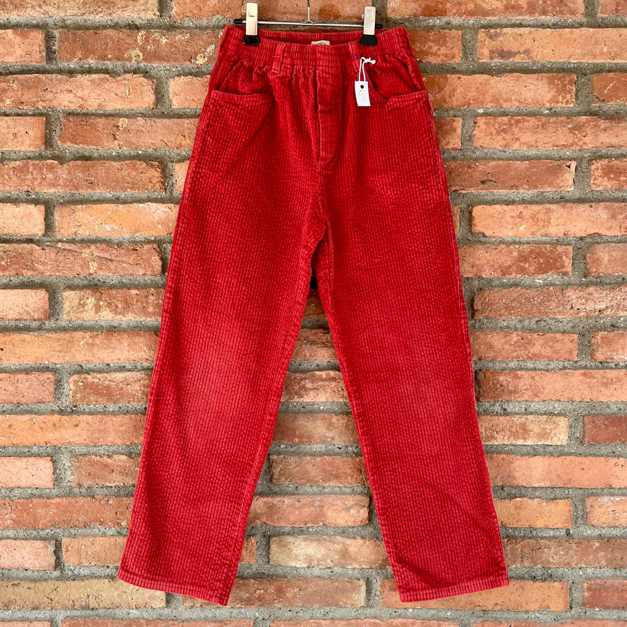 Pantalon velours côtelé rouge 8 ans