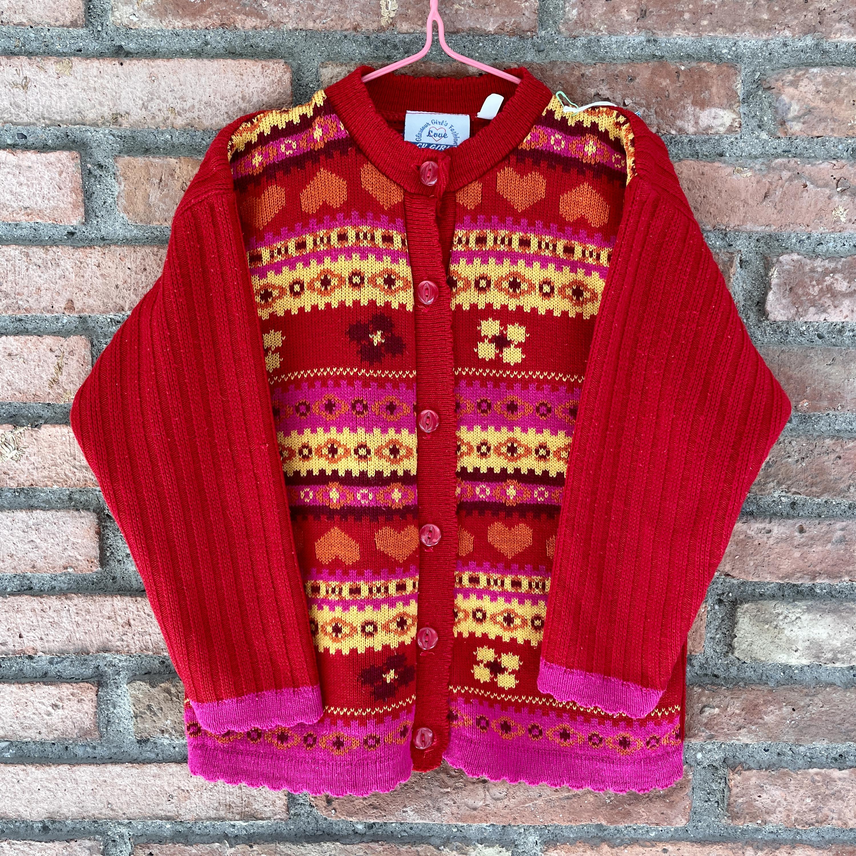 Gilet coeurs vintage 6 ans